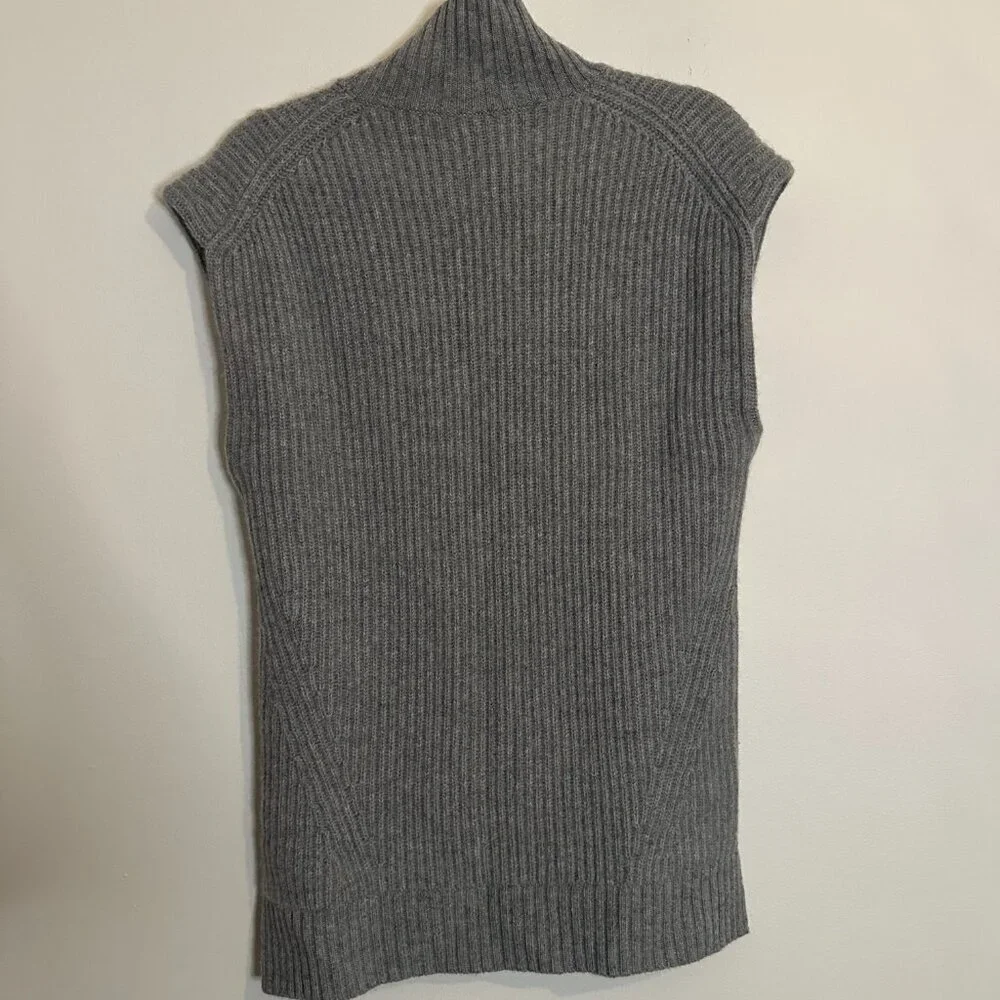 J.Crew Turtleneck Sleeveless Tunic Sweater 100% Cashmere Quiet Luxury - XS-S